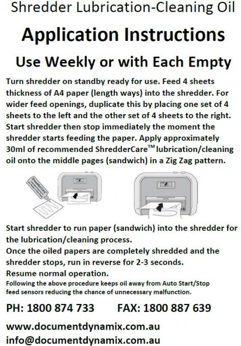 Shredder oil Application